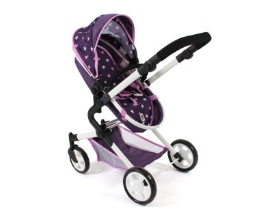 Bayer Chic Kombinovaný kočárek pro panenky 3v1 LIA Stars Purple