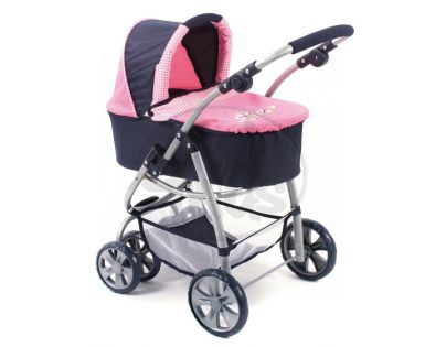 BAYER CHIC 2000 - 63146 - Kočárek pro panenky BELLINA 2v1 - Pink Checker
