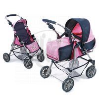 Bayer Chic Kočárek pro panenky Exchange - Pink checker 2