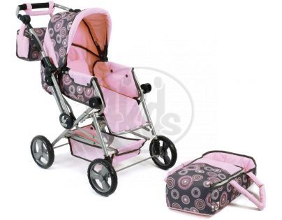 Bayer Chic Kočárek pro panenky Traveller - Rosy pearls