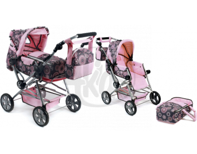 Bayer Chic Kočárek pro panenky Traveller - Rosy pearls