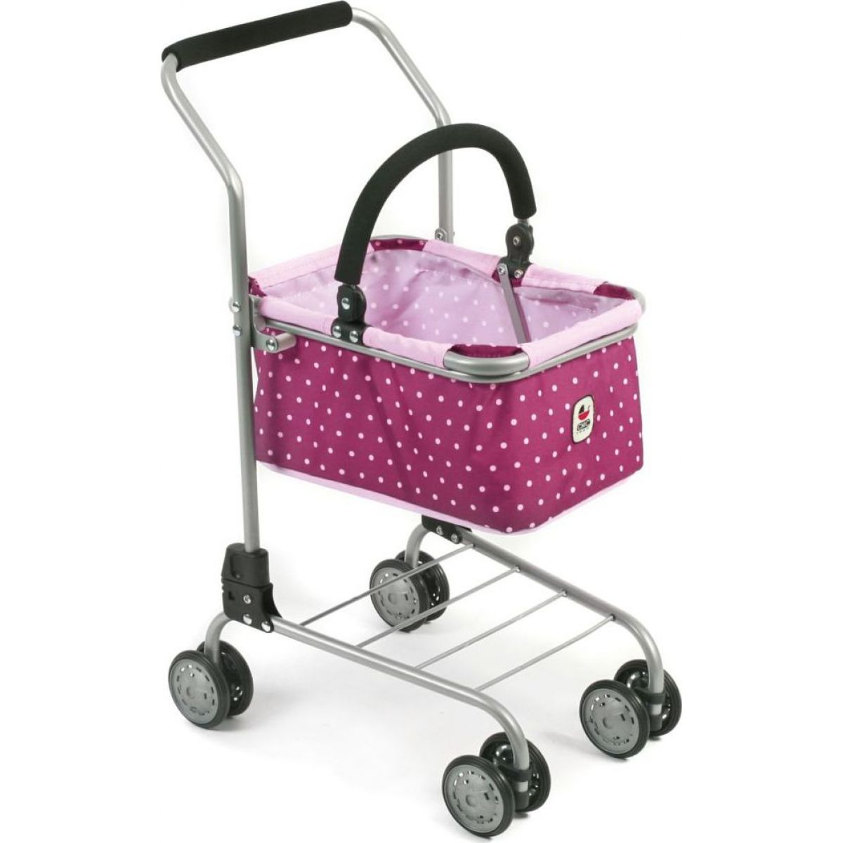 Bayer Chic Nákupní vozík s košíkem Dots Brombeere