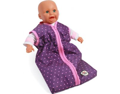 Bayer Chic Spací pytel pro panenky - Dots purple pink
