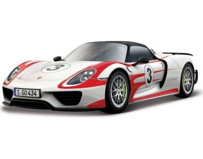 Bburago 1 : 24 Race Porsche 918 Weissach bílá 18-28009