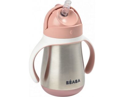 Beaba Hrnek termoizolační s brčkem nerez 250 ml Pink