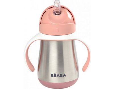 Beaba Hrnek termoizolační s brčkem nerez 250 ml Pink