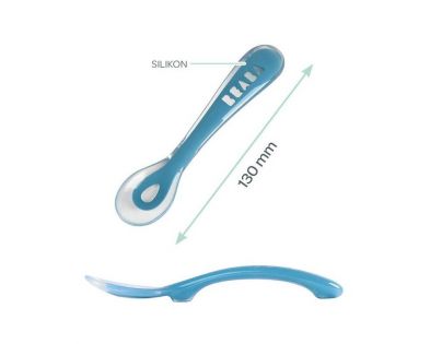 Béaba Lžička silikonová Blue