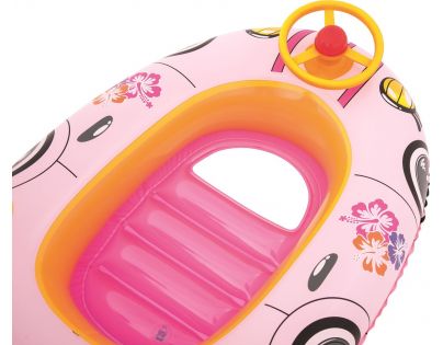 Bestway Nafukovací auto s UV stínítkem 98 x 66 cm růžové