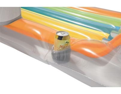 Bestway Nafukovací lehátko s opěrkou 161 x 84 cm šedé