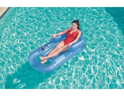 Bestway Nafukovací lehátko s opěrkou 161 x 84 cm modré