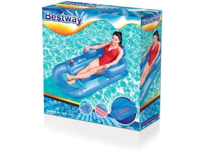 Bestway Nafukovací lehátko s opěrkou 161 x 84 cm modré
