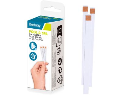 Bestway Testovací proužky na sůl v bazénu a vířivce 25 ks