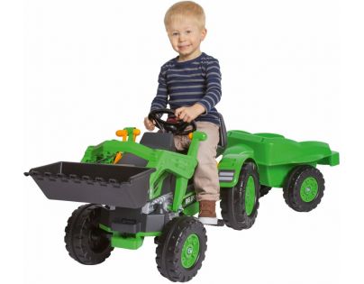 Big Šlapací traktor Jim se lžící a vozíkem