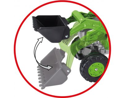 Big Šlapací traktor Jim se lžící a vozíkem