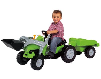 Big Šlapací traktor Jimmy se lžící a vozíkem