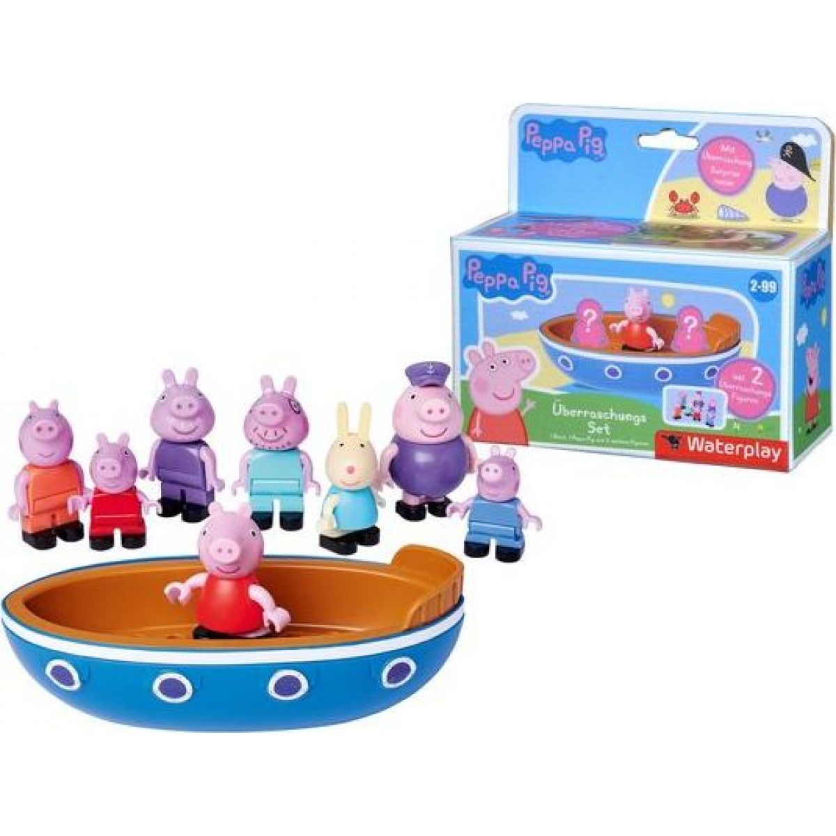 BIG Waterplay Peppa Pig lodička s figurkami s překvapením
