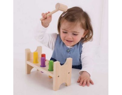 Bigjigs Baby Dřevěná zatloukačka