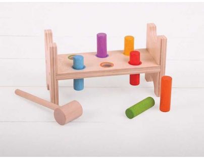 Bigjigs Baby Dřevěná zatloukačka