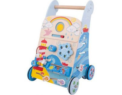 Bigjigs Baby Dřevěné aktivní chodítko moře