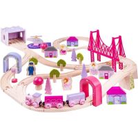 Bigjigs Rail Dřevěná velká vláčkodráha princezny - Poškozený obal