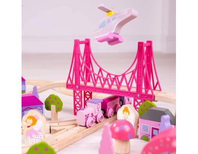 Bigjigs Rail Dřevěná velká vláčkodráha princezny - Poškozený obal
