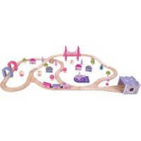 Bigjigs Rail Dřevěná velká vláčkodráha princezny - Poškozený obal 2