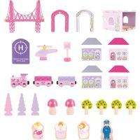 Bigjigs Rail Dřevěná velká vláčkodráha princezny - Poškozený obal 4