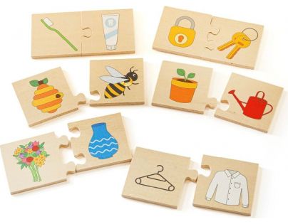 Bigjigs Toys Didaktické puzzle Co k sobě patří
