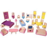 Bigjigs Toys Dřevěný nábytek do domečku pro panenky 2