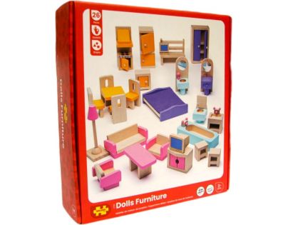 Bigjigs Toys Dřevěný nábytek do domečku pro panenky
