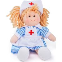 Bigjigs Toys Látková panenka zdravotní sestřička Nancy 28 cm 2