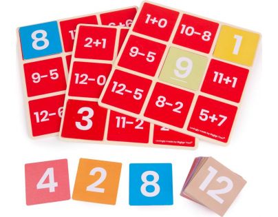 Bigjigs Toys Matematické bingo Sčítání a odčítání