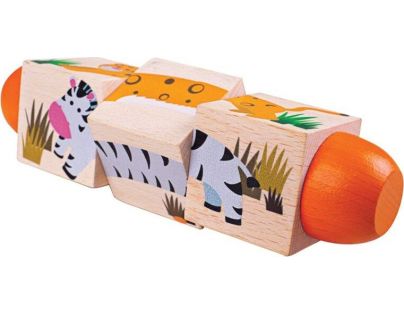 Bigjigs Toys Motorický válec život v džungli