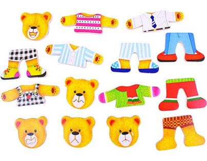 Bigjigs Toys Puzzle oblékací Medvědí rodinka 72 dílků