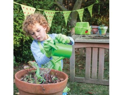 Bigjigs Toys Zahradní set nářadí v plátěné tašce zelený