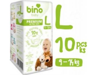 Bino Baby Premium Pleny vel. L 9-14 kg 6x10 ks s dárkem