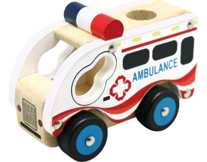 Bino Dřevěné auto Ambulance