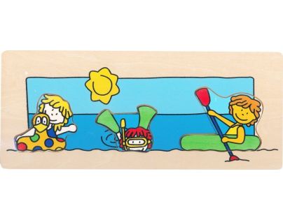 Bino Dřevěné puzzle čtyři roční období