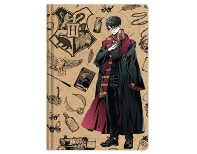 Bluesky Harry Potter Blok s perem Navy & Gold