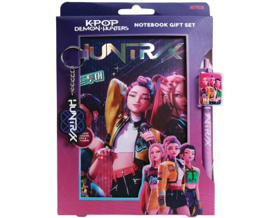 Bluesky K-pop Demon Hunters Dárkový set (blok, pero, klíčenka - Huntrix)