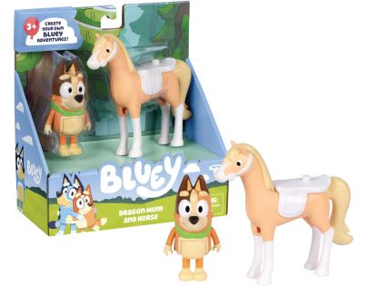 Bluey Chilli a kůň Dragon, sada 2 figurek