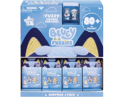 Bluey Fuzzies plyšové figurky v překvapivém balení, 2 ks