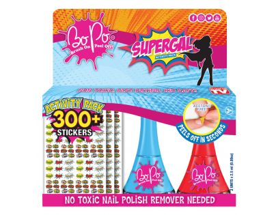 Bo-Po módní sada samolepky super holka Lak 2 ks