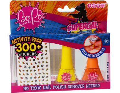 Bo-Po módní sada samolepky super holka Lak 2 ks