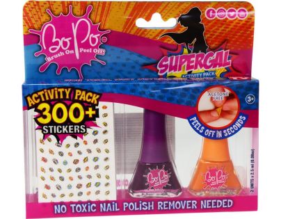 Bo-Po módní sada samolepky super holka Lak 2 ks