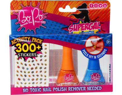 Bo-Po módní sada samolepky super holka Lak 2 ks