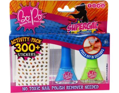 Bo-Po módní sada samolepky super holka Lak 2 ks