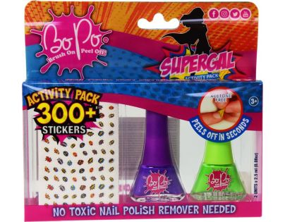 Bo-Po módní sada samolepky super holka Lak 2 ks