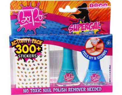 Bo-Po módní sada samolepky super holka Lak 2 ks