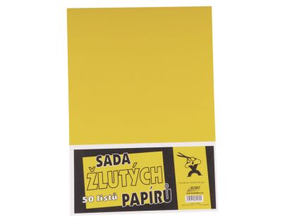 BOBO Sada žlutých papírů 50 listů
